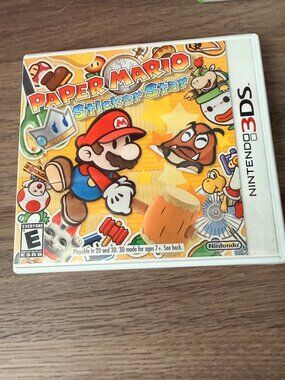 Super Mario Sticker Star Nintendo 3DS Case and manual